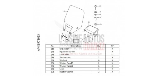 KIT,HIGH WIND SCREEN CRF1100DN de 2022